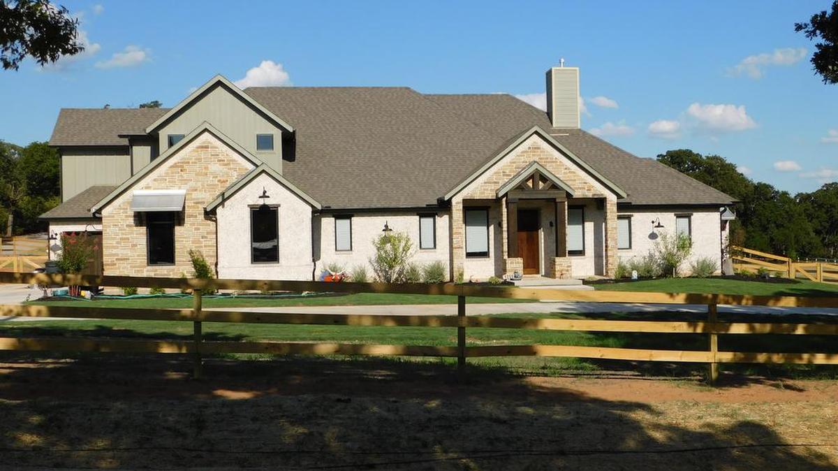 Custom home by BR Avery Homes, recently completed and occupied, in Liberty Hills Farms Estates.