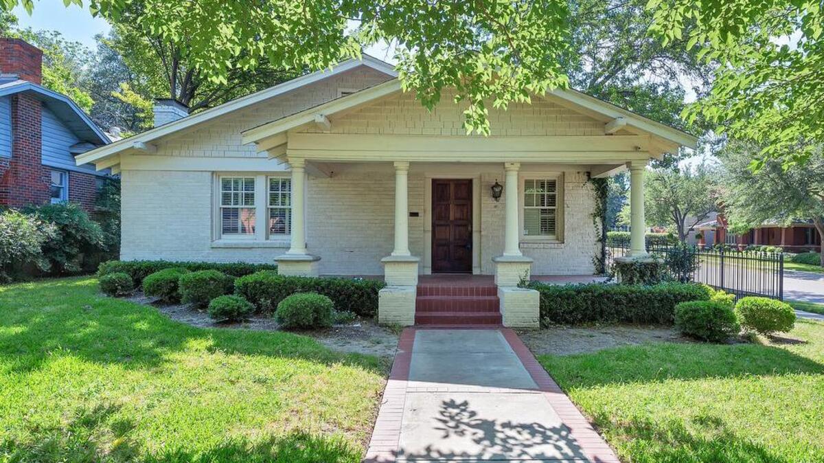 The updated 1928 bungalow at 1200 Clover Lane in Fort Worth is priced $649,000 by John Zimmerman of Briggs Freeman Sotheby’s International Realty.