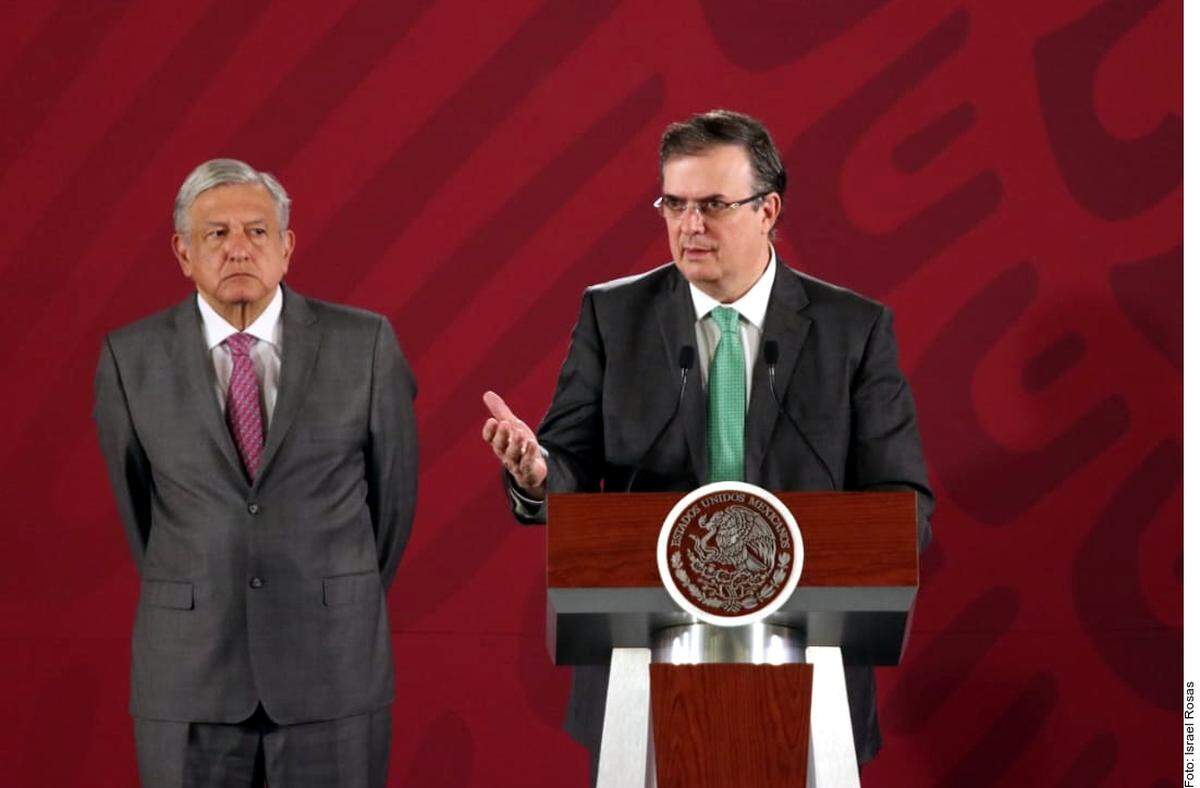 El Canciller Marcelo Ebrard, con el presidente de México Andrés Manuel López Obrador, estimó que hay una reducción en el flujo migratorio de México hacia Estados Unidos.