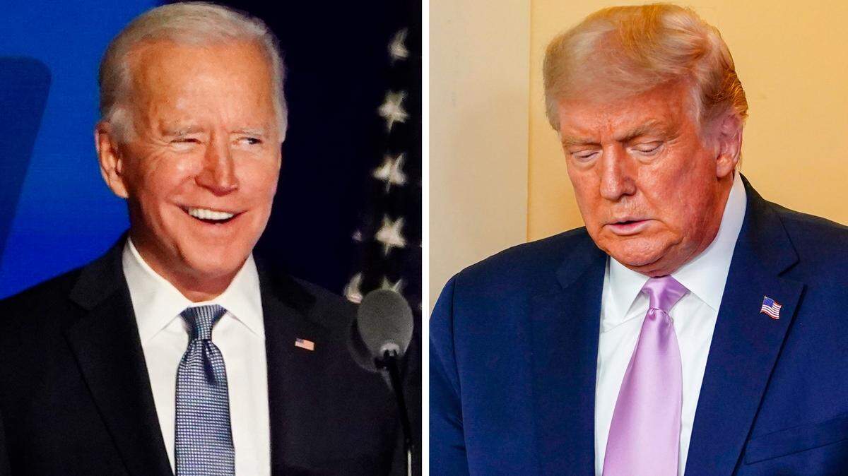El presidente electo de EEUU, Joe Biden y al presidente saliente, Donald Trump.