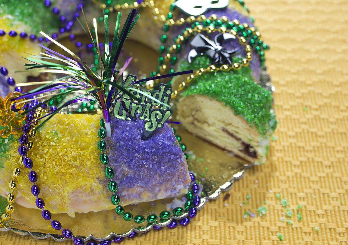 King Cake from Blue Bonnet bakery.