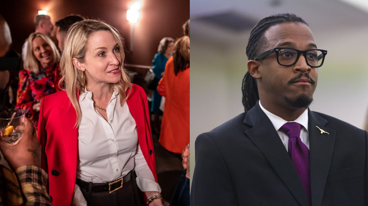 Fort Worth Mayor Mattie Parker (left) and council member Chris Nettles (right) debated the city’s marijuana policy on Twitter.