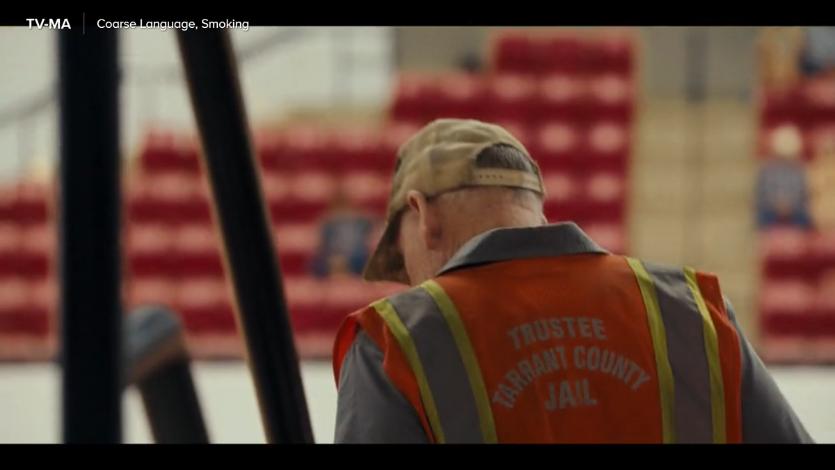 A Tarrant County Jail vest appears in “Landman” season 2 episode 6.