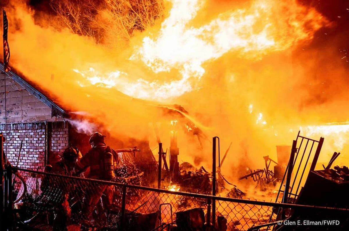 Fort Worth firefighters combat one of three residential fires and two apartment fires they responded to between Wednesday night and Thursday morning. DFW fire departments responded to around a dozen blazes in that time period.