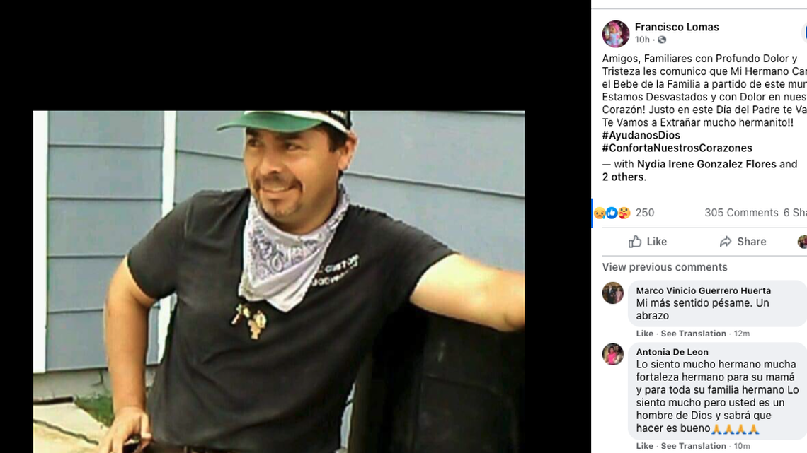 Carlo Lomas Sr. died in a drowning incident Sunday in Oklahoma, officials say.