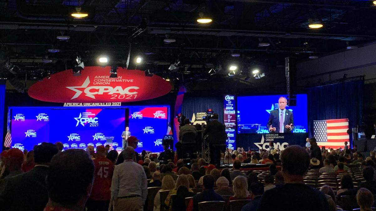 Texas Attorney General Ken Paxton speaks at CPAC on July 11, 2021.