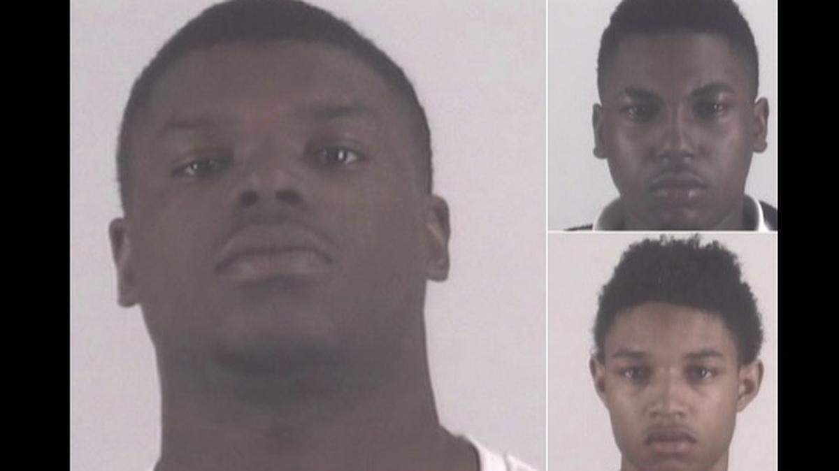 Jail records identified these three Fort Worth robbery suspects found in backyards of homes. The suspects are Jordan Evans (left), Leslie Martin (top right) and Brendan Stovall.