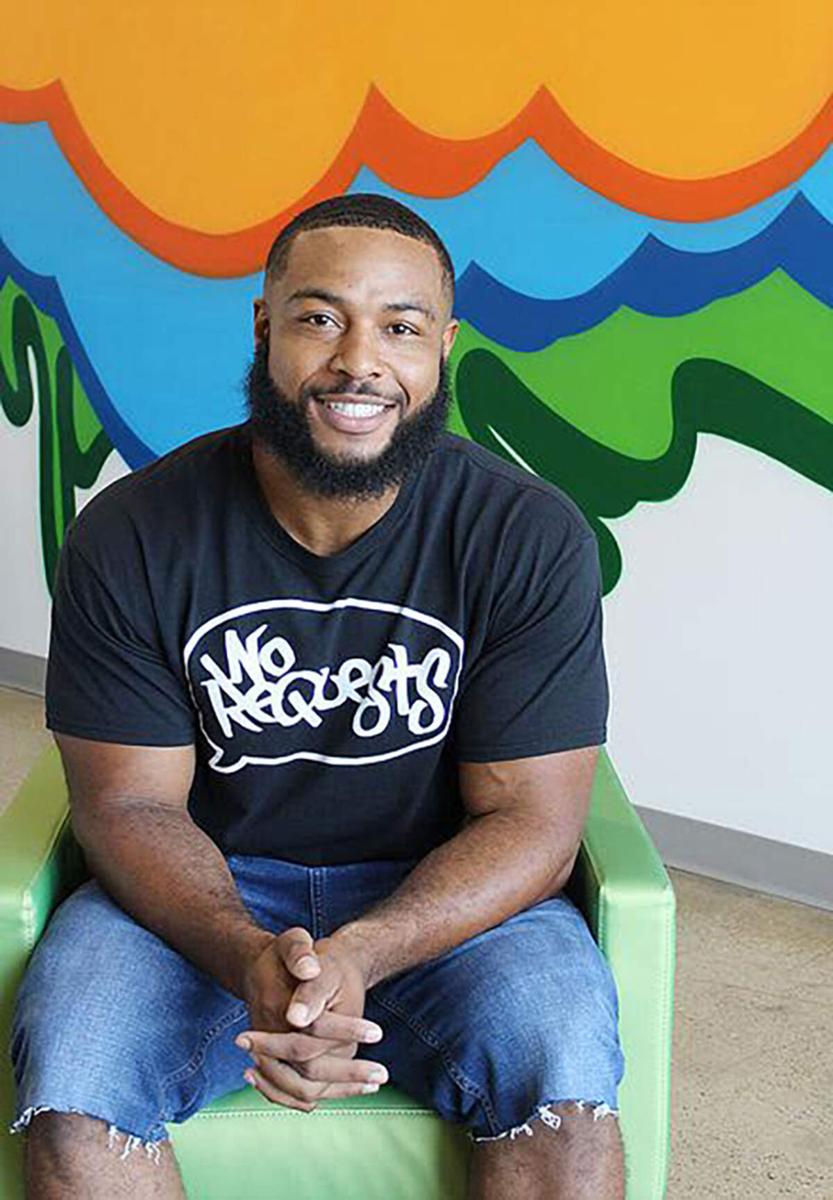 Trey Wilder on his art: “I enjoy the physical aspect of large scale painting.”