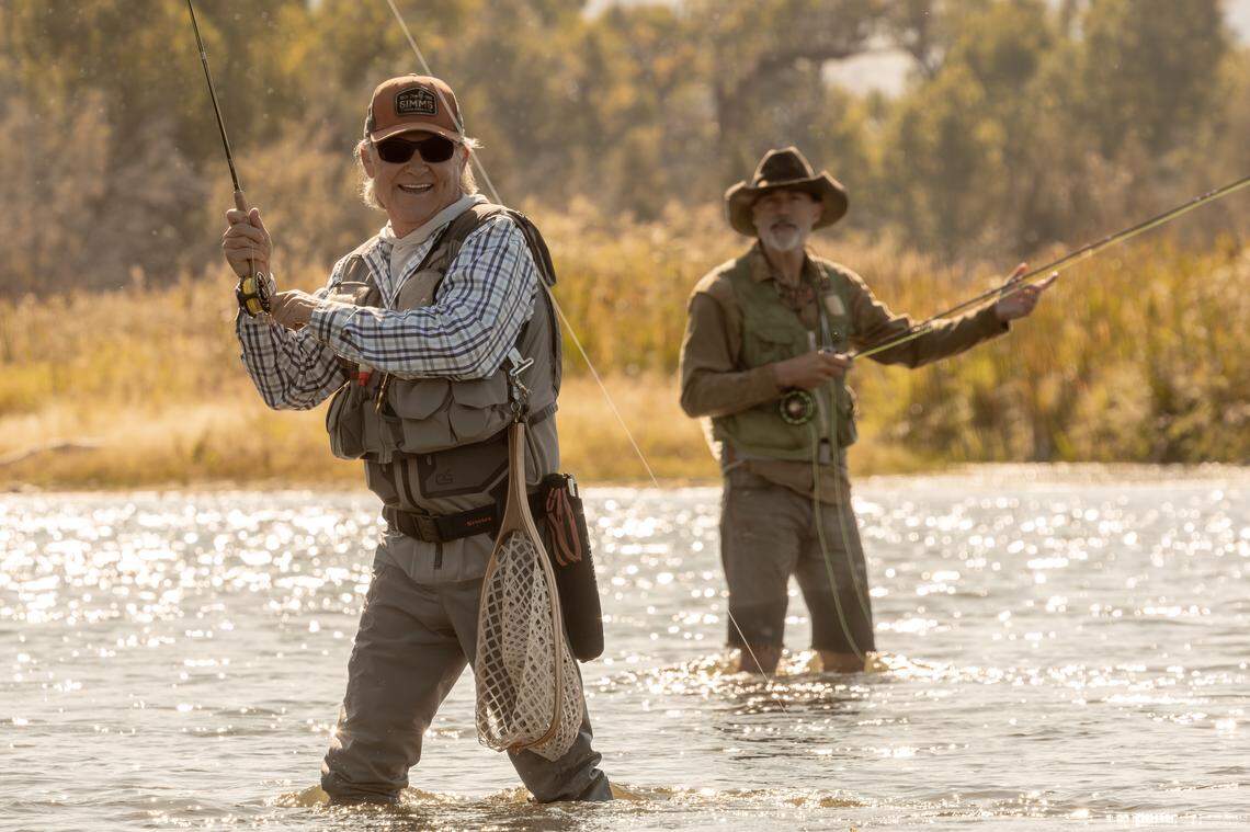 Pictured (L-R): Kurt Russell as Preston Clyburn and Matthew Fox as Paul Clyburn, in season 1, episode 1 of the Paramount+ series “The Madison.”