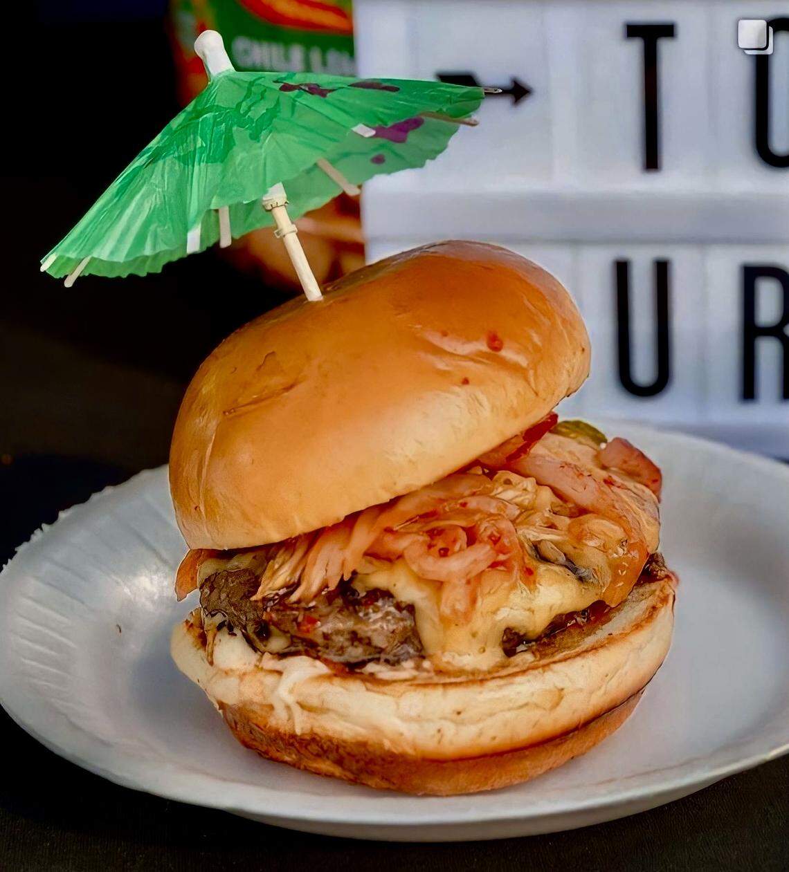 The Thai Tommy burger with Gouda, kimchi and housemade Thai chili sauce won the Fort Worth Food + Wine Festival judging.