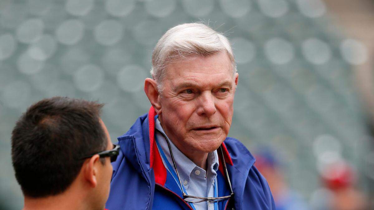 Texas Rangers owner Ray C. Davis, right, said he needed to make front office changes because his team is bad.