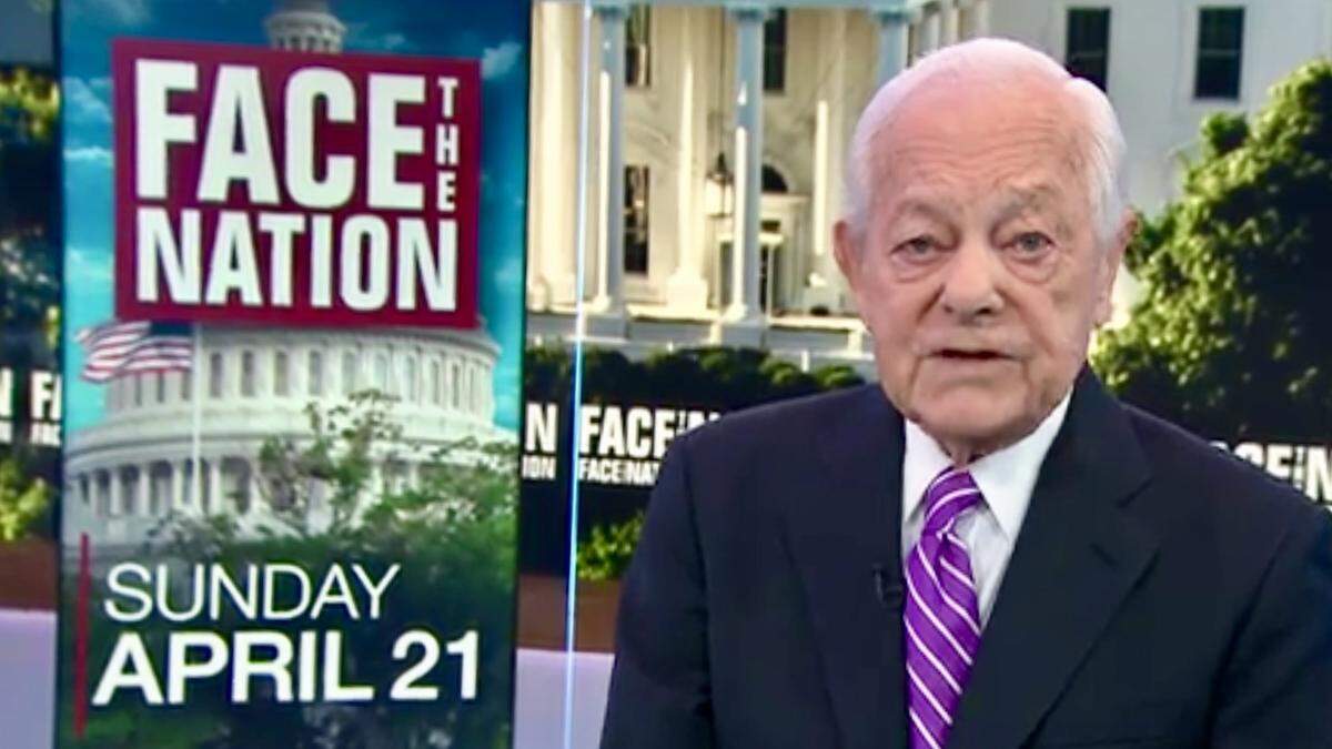 Bob Schieffer anchored CBS’ ”Face the Nation” 24 years and often filled in later, including April 21, 2019. CBSNews.com
