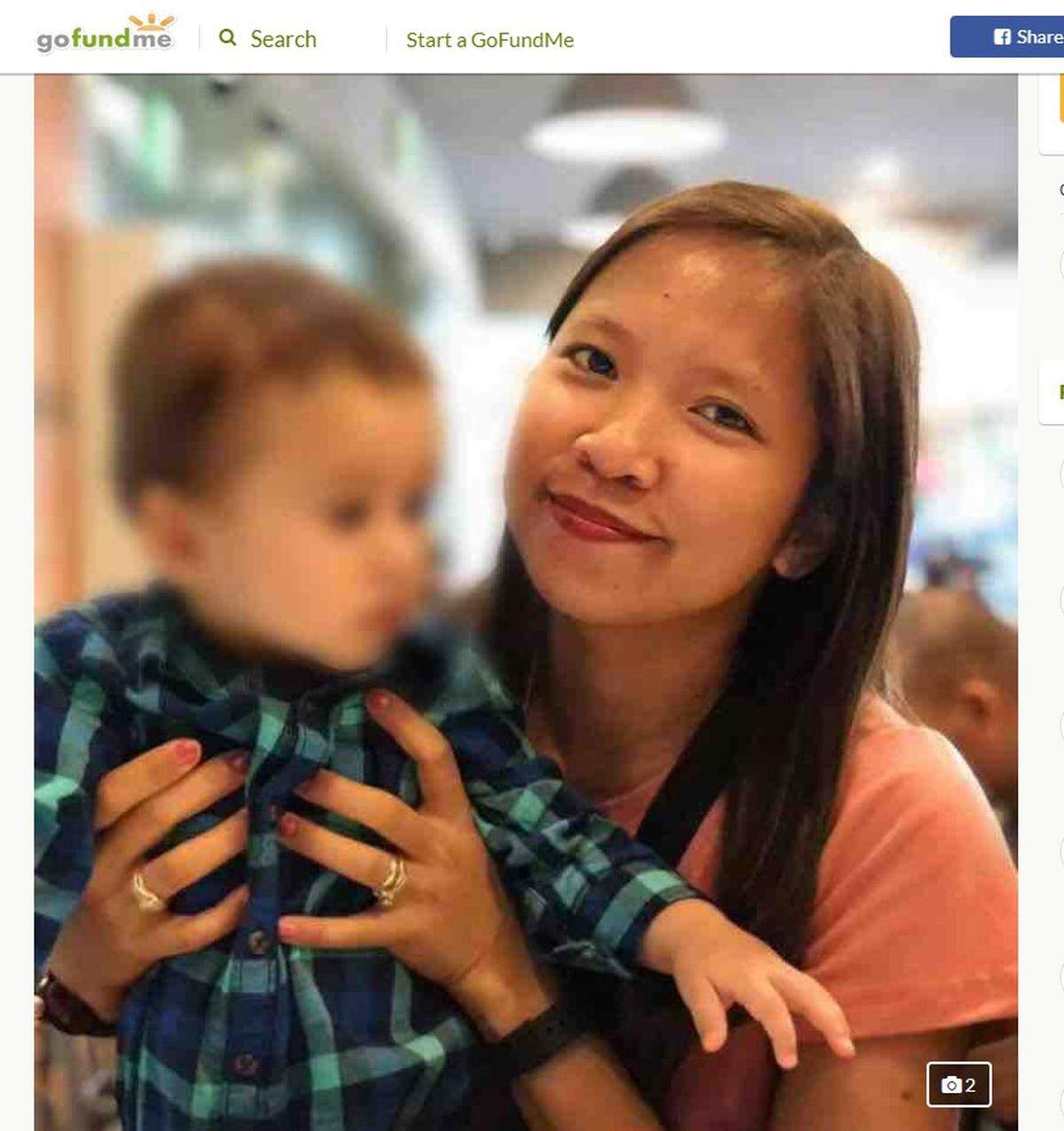 Alyssa Rogers and her son in a photo from a GoFundMe page.