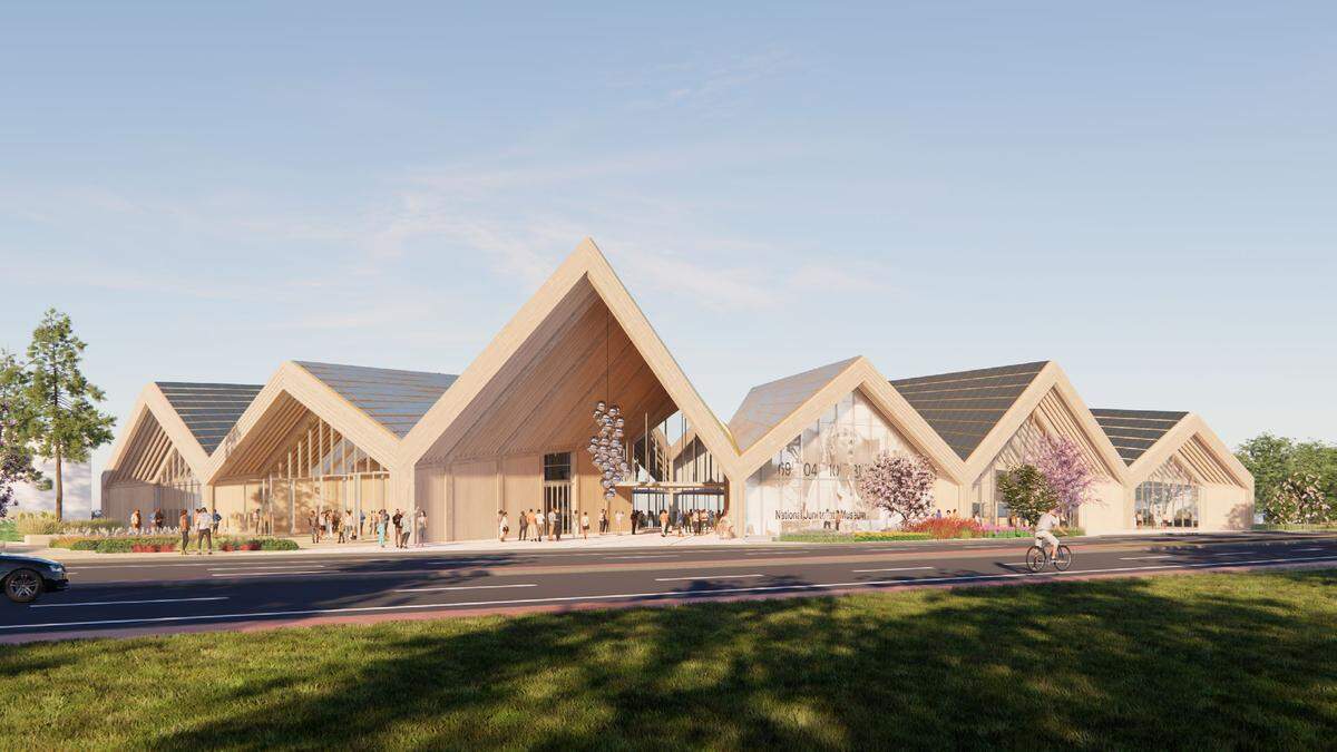 Designs of the National Juneteenth Museum in the Historic Southside neighborhood.