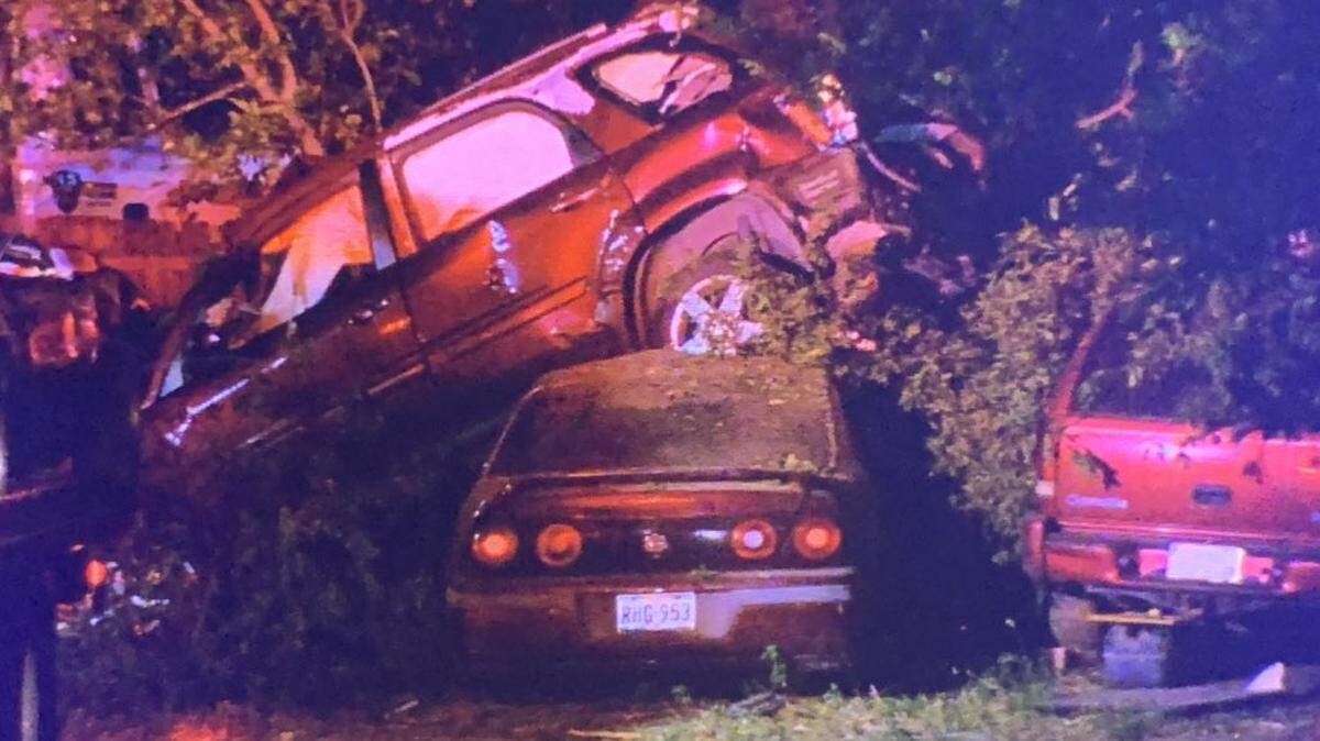 A carjacking suspect led Fort Worth police on a chase Thursday night before crashing into a fence on South Riverside Drive. The suspect was not injured.