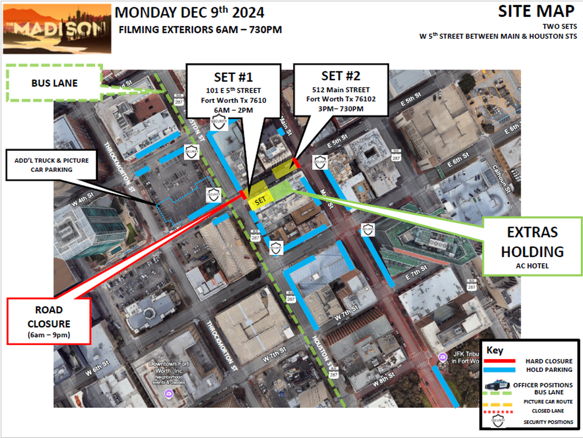 “The Madison” will film in downtown Fort Worth this week.