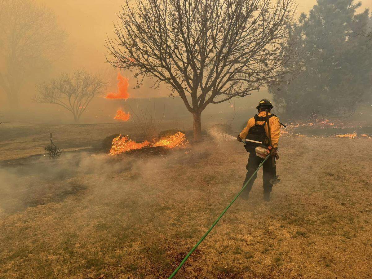 Firefighters from several North Texas fire departments deployed to fight the massive Smokehouse Creek Fire, which had burned through over 1 million acres by Thursday and surpassed the 2006 East Amarillo Complex Fire to become the largest wildfire in Texas history.
