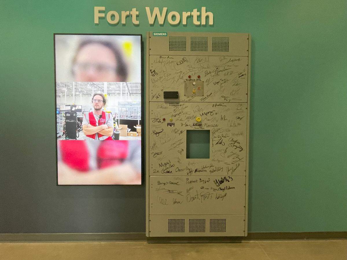 An example of a switchboard made at Siemens' new Fort Worth manufacturing facility.