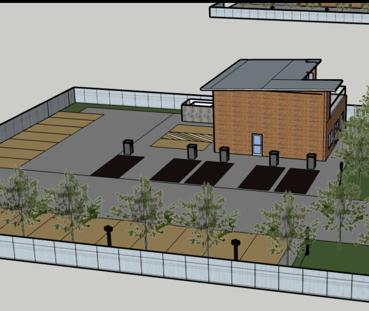 Renderings of the Fort Worth Mobile Food Court going into East Berry Street in Stop 6 neighborhood of Fort Worth.