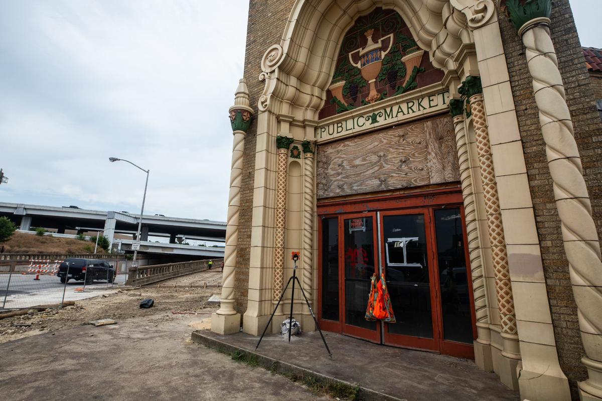 The Historic Fort Worth Public Market undergoes construction Wednesday, July 17, 2024. Construction is said to be finished by August 2025.