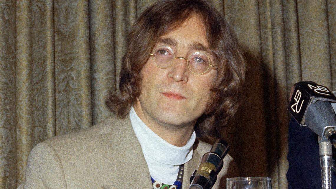 FILE - Singer John Lennon appears during a press conference at the Hotel Americana on May 13, 1968, in New York. (AP Photo, File)