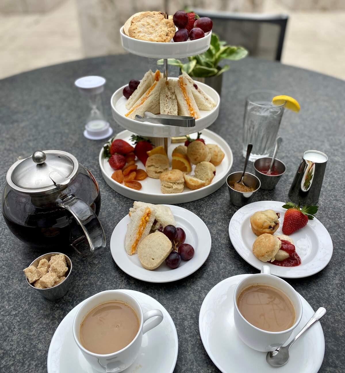Afternoon tea service at the Kimbell