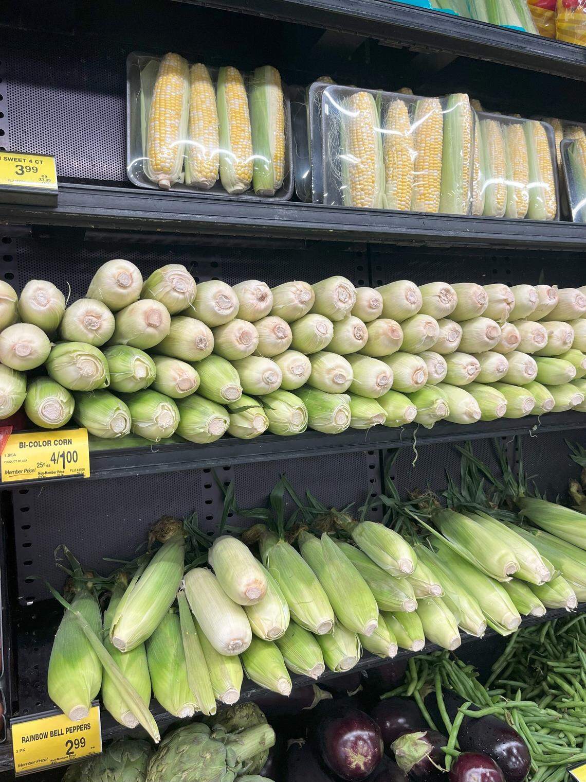 Corn on the cob at Tom Thumb on June 24, 2025 in Fort Worth.