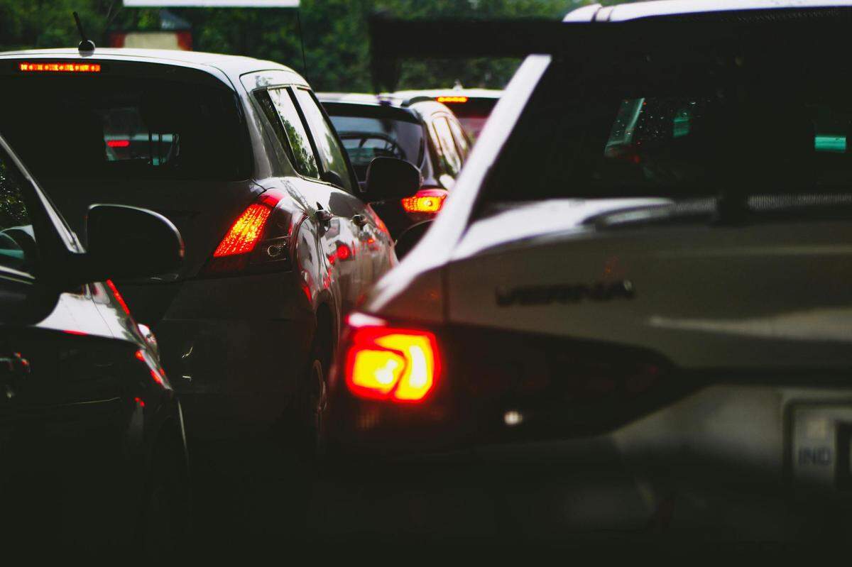 Stock image of traffic.
