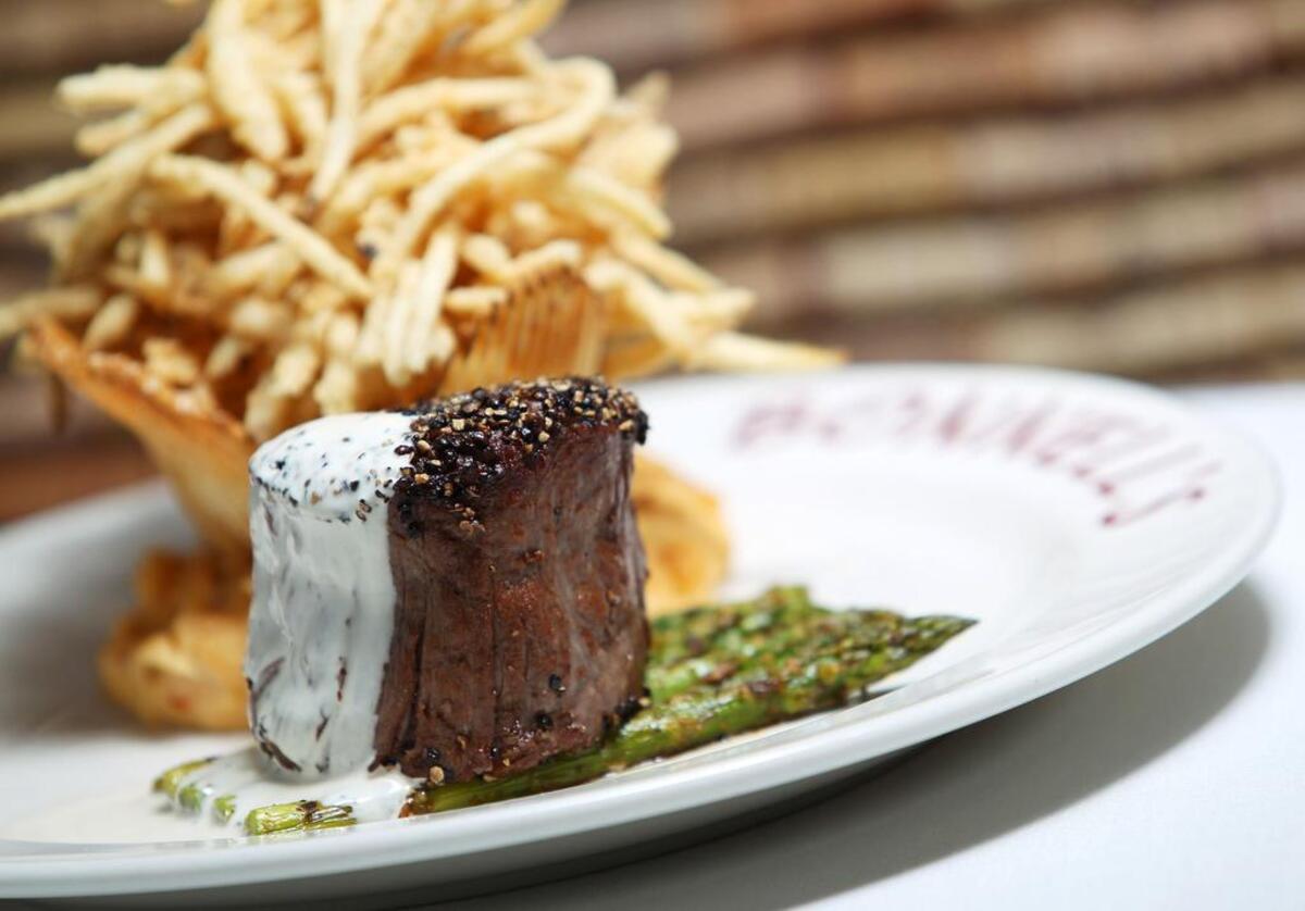 Bonnell’s bison filet with smoked whiskey cream sauce.