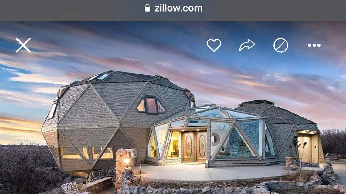 The home has a unique dome shape.
