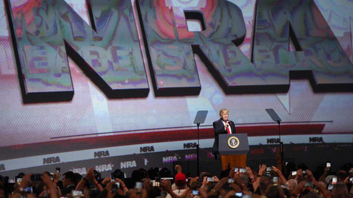 NRA members will not be allowed to carry guns, knives or other weapons when President Trump and Vice President Pence address the gun rights group Friday in Dallas.