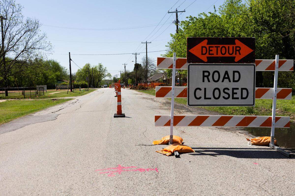 The city has started the reconstruction project along Elm Street in Old Town Wednesday, April 13, 2022, in Keller.