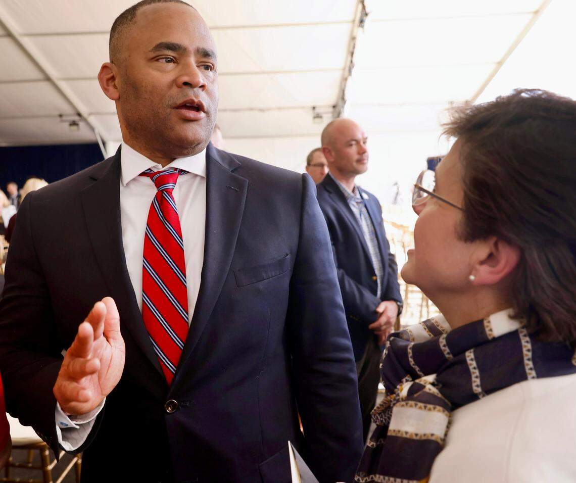 U.S. Rep. Marc Veasey of Fort Worth’s 33rd Congressional District was in attendance for the National Medal of Honor Museum groundbreaking ceremony March 25, 2022, in Arlington, Texas.