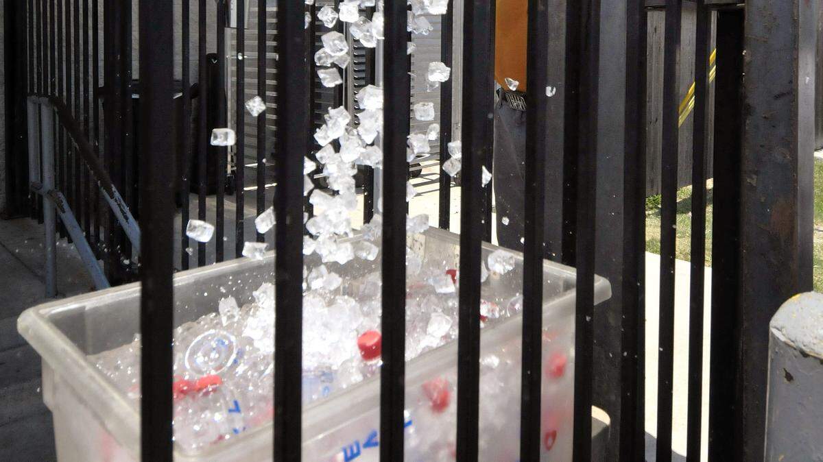 Keeping cold water for the constituents at the Presbyterian Night Shelter during the summer has been a priority. The shelter ran out of water Tuesday, an official said. The shelter and another church are accepting donations.