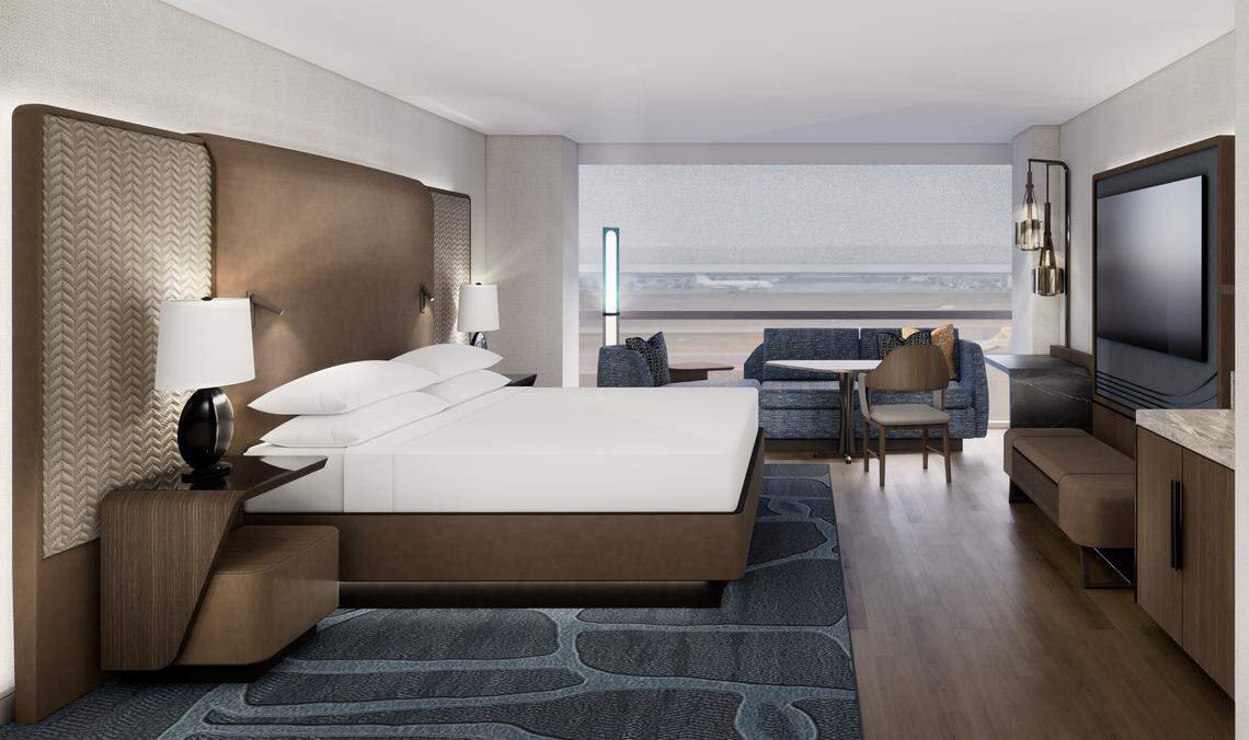 Guest rooms will feature an “aeronautical design” featuring colors inspired by the regional landscape.