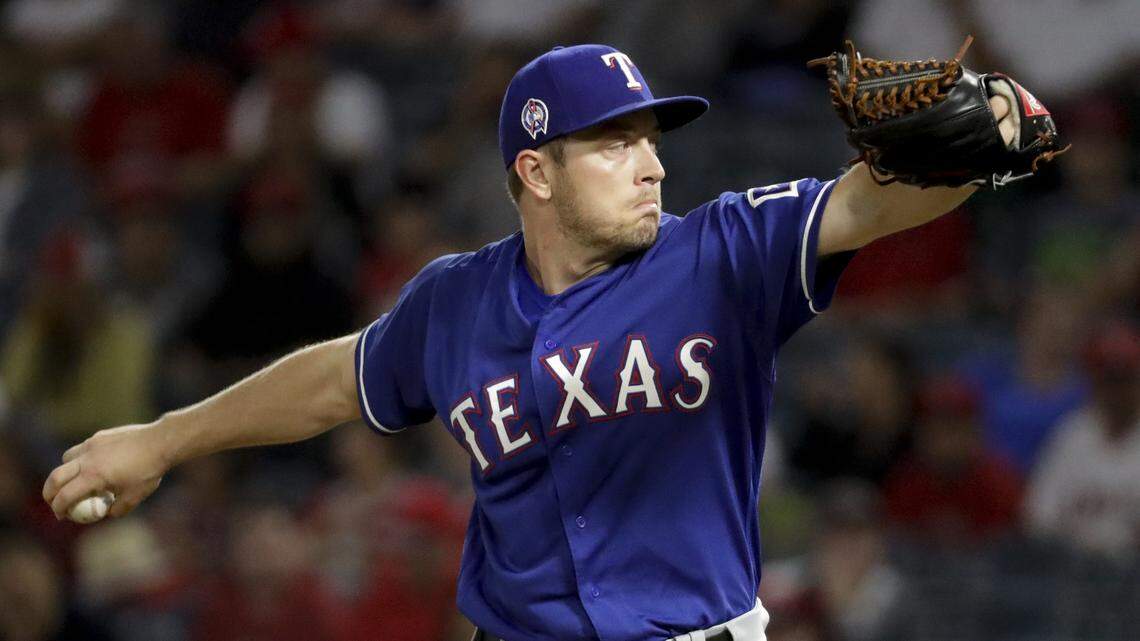 Adrian Sampson was a tough-luck loser in his first start for the Rangers. He allowed only one run on two hits in a 1-0 loss to the Angels.