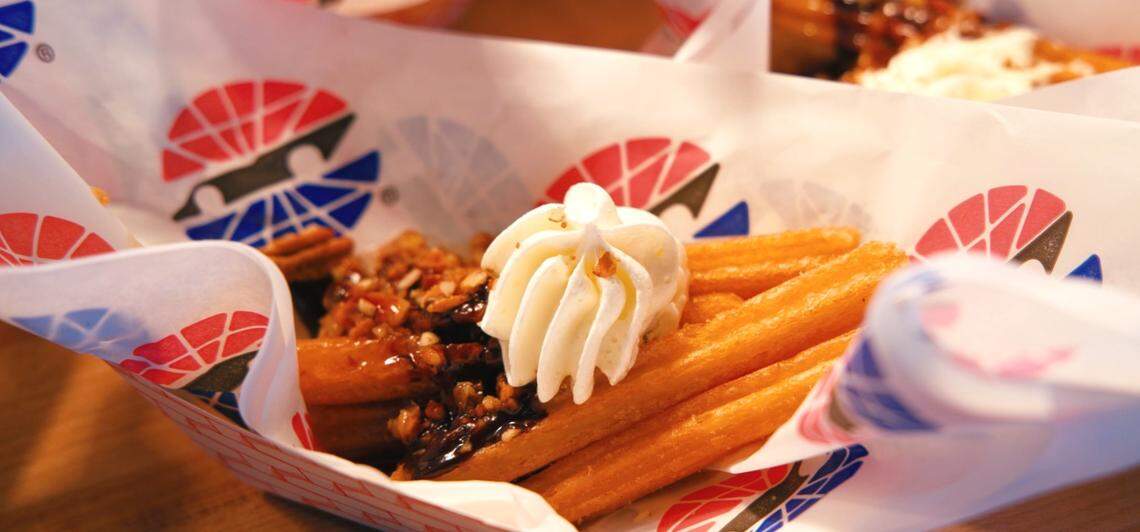 The Pecan Blast Churro Fries will be available at Kapow Kitchen and Sections 406 and 418 in the Texas Motor Speedway during the NASCAR WURTH 400 race.