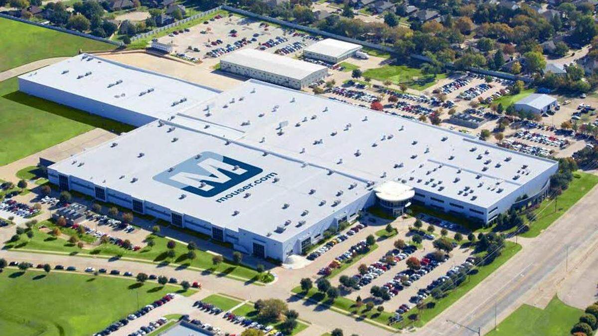 Aerial view of Mouser Electronics in Mansfield
