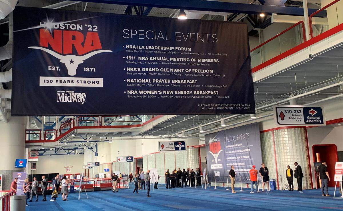 The NRA’s annual convention begins Friday in Houston.