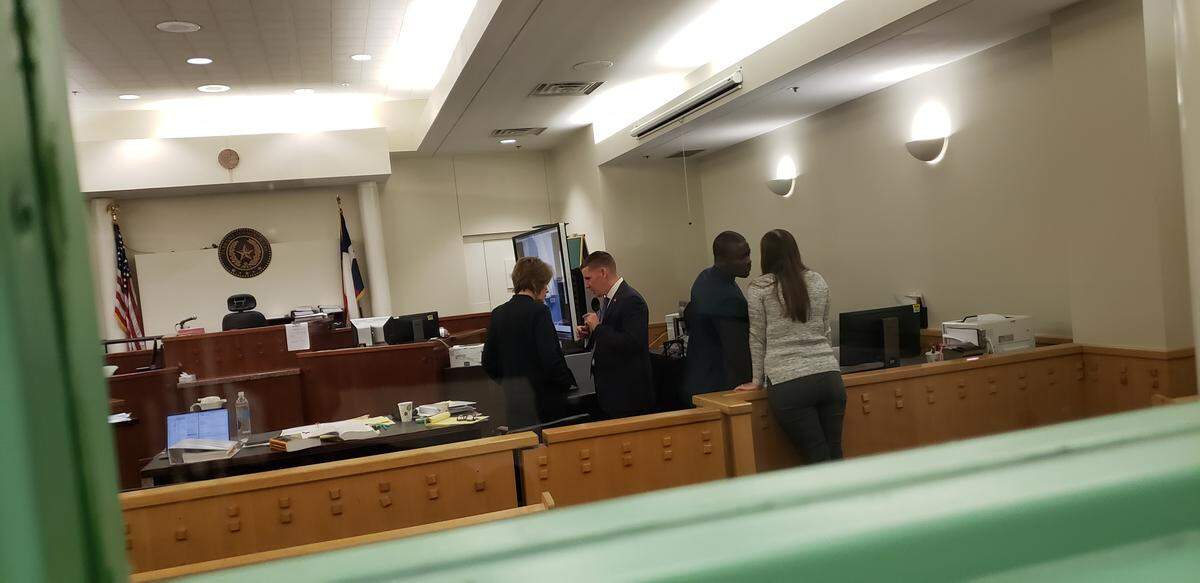 Abdul Razak Alhassan, awaits the return of the jury during his aggravated sexual assault trial in Fort Worth.