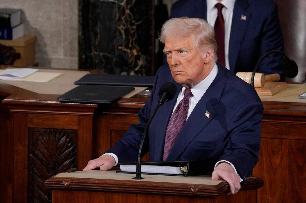 President Trump addresses a joint session of Congress at the U.S. Capitol in Washington, D.C., on March 4, 2025.