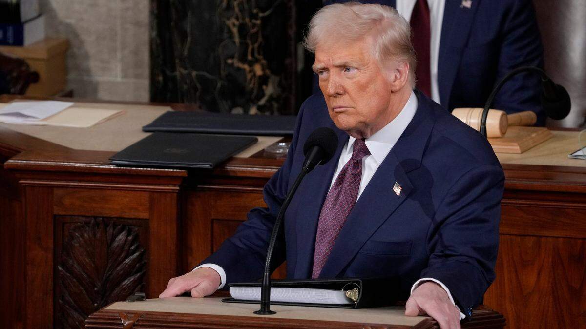 President Trump addresses a joint session of Congress at the U.S. Capitol in Washington, D.C., on March 4, 2025.