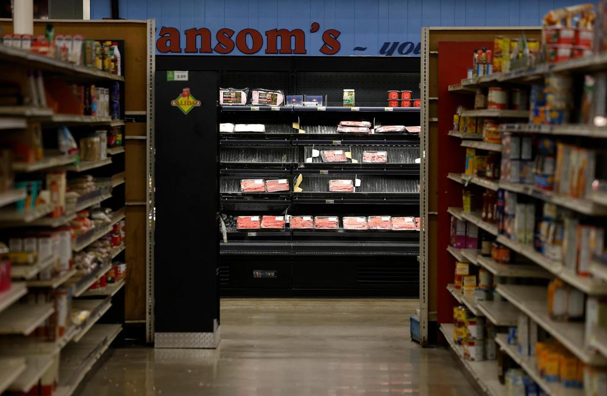 What product is left is on sale at Burleson’s independent grocery store City Market on Wednesday, Feb. 5, 2025. The store will close after being a part of the community for 66 years.