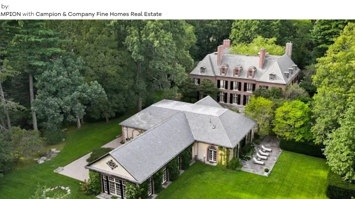 Exterior of the lavish estate
