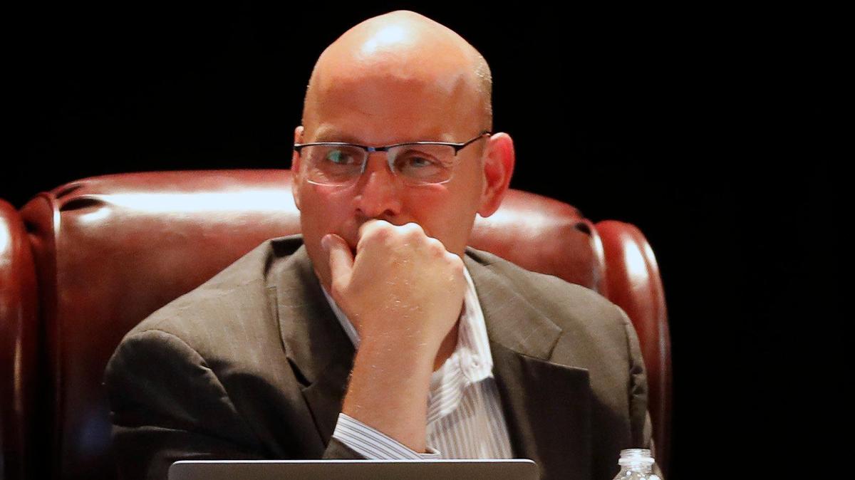 Decatur schools Superintendent Joseph Coburn at a recent school board meeting.