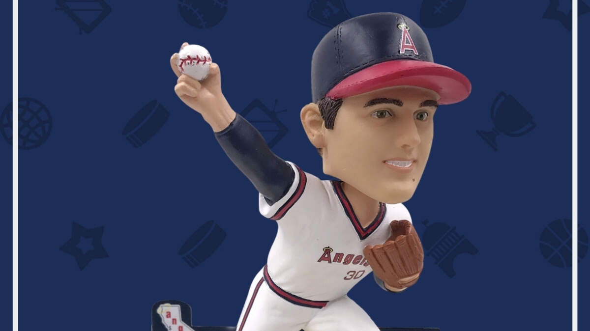 The first in a series of bobblehead commemorating Nolan Ryan’s record seven no-hitters is available now at the National Bobblehead Hall of Fame and Museum website.
