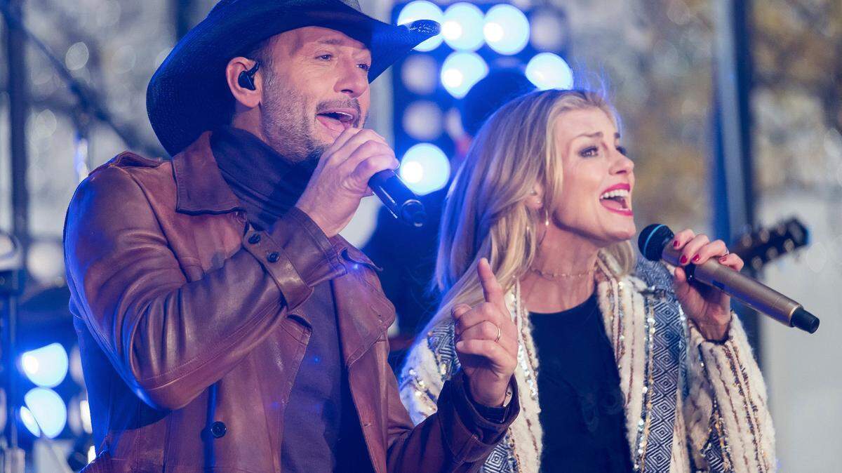 Tim McGraw and Faith Hill perform on NBC’s “Today” show at Rockefeller Plaza on Friday, Nov. 17, 2017, in New York. (Photo by Charles Sykes/Invision/AP)