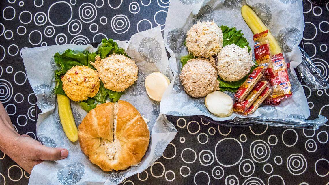 As its name implies, Chicken Salad Chick offers a variety of chicken salad.