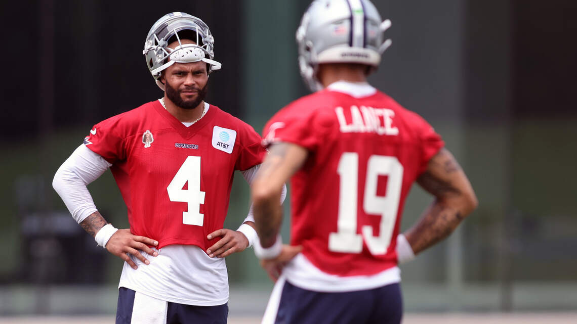 Dallas Cowboys QB Dak Prescott explains why he’s wearing walking boot three weeks before camp