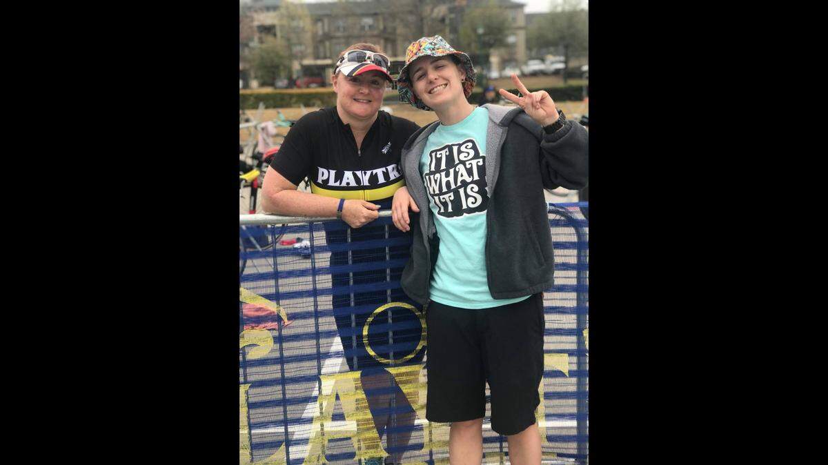 Emily "Susan" Law, with her son, Kae Law